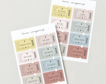 Bearbeitbare Liebesgutscheine: Romantische Geschenkvorlage (Digitaler Download)