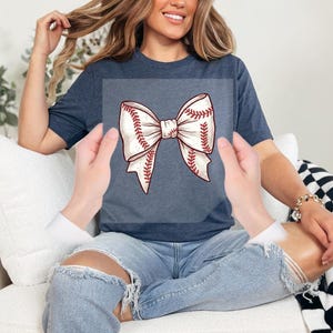 Baseball Bow Coquette: Gameday DTF Heat Transfer