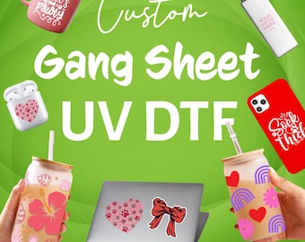 Custom UV DTF Sticker Gang Sheet: Libbey Glass Cup Wraps