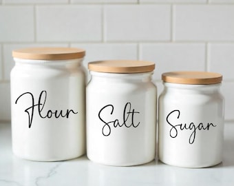Custom Text UV DTF Sticker, Personalized Kitchen Labels