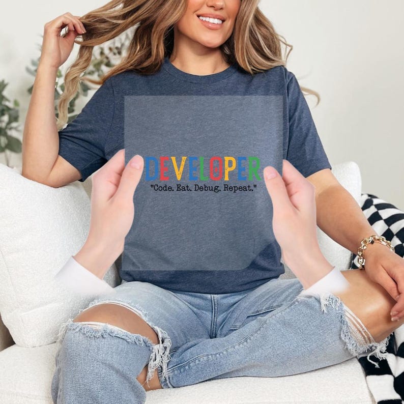 Developer Transfer, Code Eat Debug Repeat Decal, Funny Programmer, Software Developer Gift Iron On Decal, Funny Developer, Coding Humor image 1