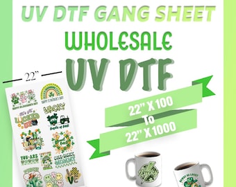 Custom UV DTF Sticker Gang Sheet: Logo & Cup Wraps