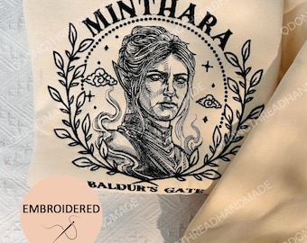 Minthara Baldur's Gate 3 Bestickter Hoodie - Gamer Geschenk