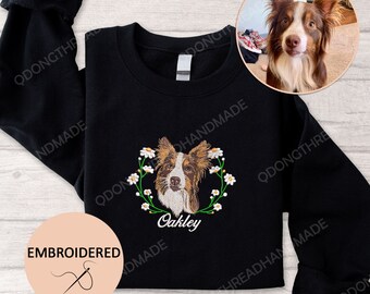 Personalisiertes Hunde Sweatshirt: Personalisierter Portrait Kranz