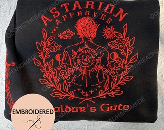 Astarion Approves Besticktes Sweatshirt - Baldur's Gate Fan Geschenk