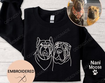 Personalisiertes Hunde Sweatshirt: Personalisierter Haustier Porträt Hoodie