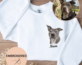Personalisiertes Haustier Porträt Sweatshirt: Personalisiertes Hunde Mama Geschenk