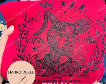 Wyll Besticktes Sweatshirt: Baldur's Gate Gamer Geschenk