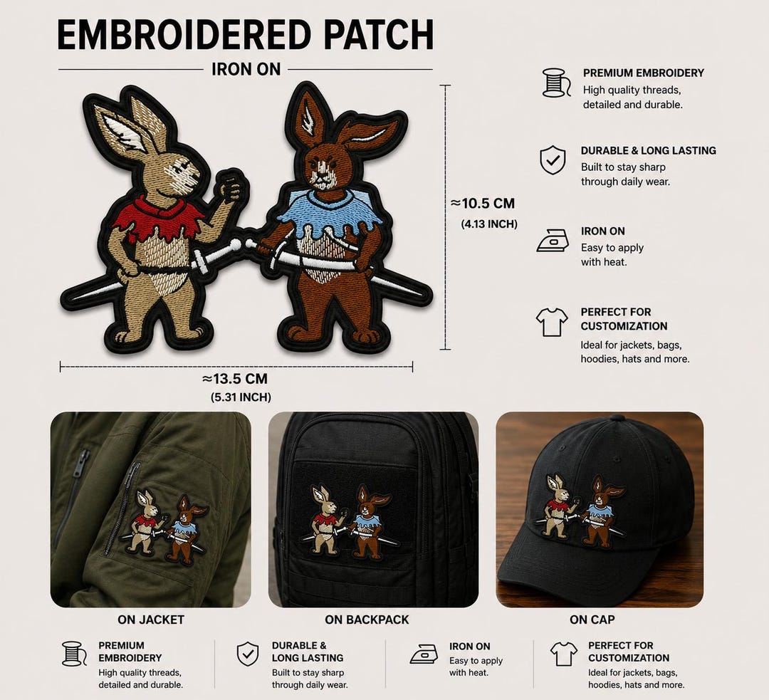 Kcd All Rabbit Rabbit Patch, Embroidered Kingdom Come Deliverance Rabbit Patch: KCD ...