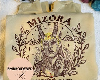 Mizora Besticktes Sweatshirt: Baldur's Gate Gamer Geschenk