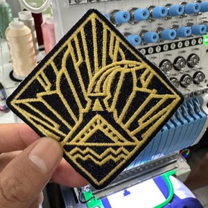 City of Light Logo Brooch Embroidered Patch, Expedition 33 Patch Iron-on, Handmade Cosplay & Geek Fashion Accessory, Gift for Game Fans