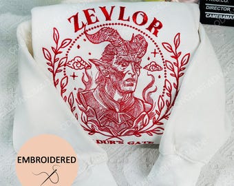 Zevlor Besticktes Sweatshirt: Baldur's Gate Fanbekleidung
