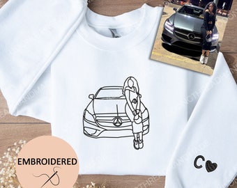 Individuell gesticktes Foto-Sweatshirt: Personalisiertes Portrait