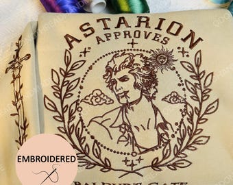 Astarion Approves Besticktes Sweatshirt: Baldur's Gate Fan Geschenk