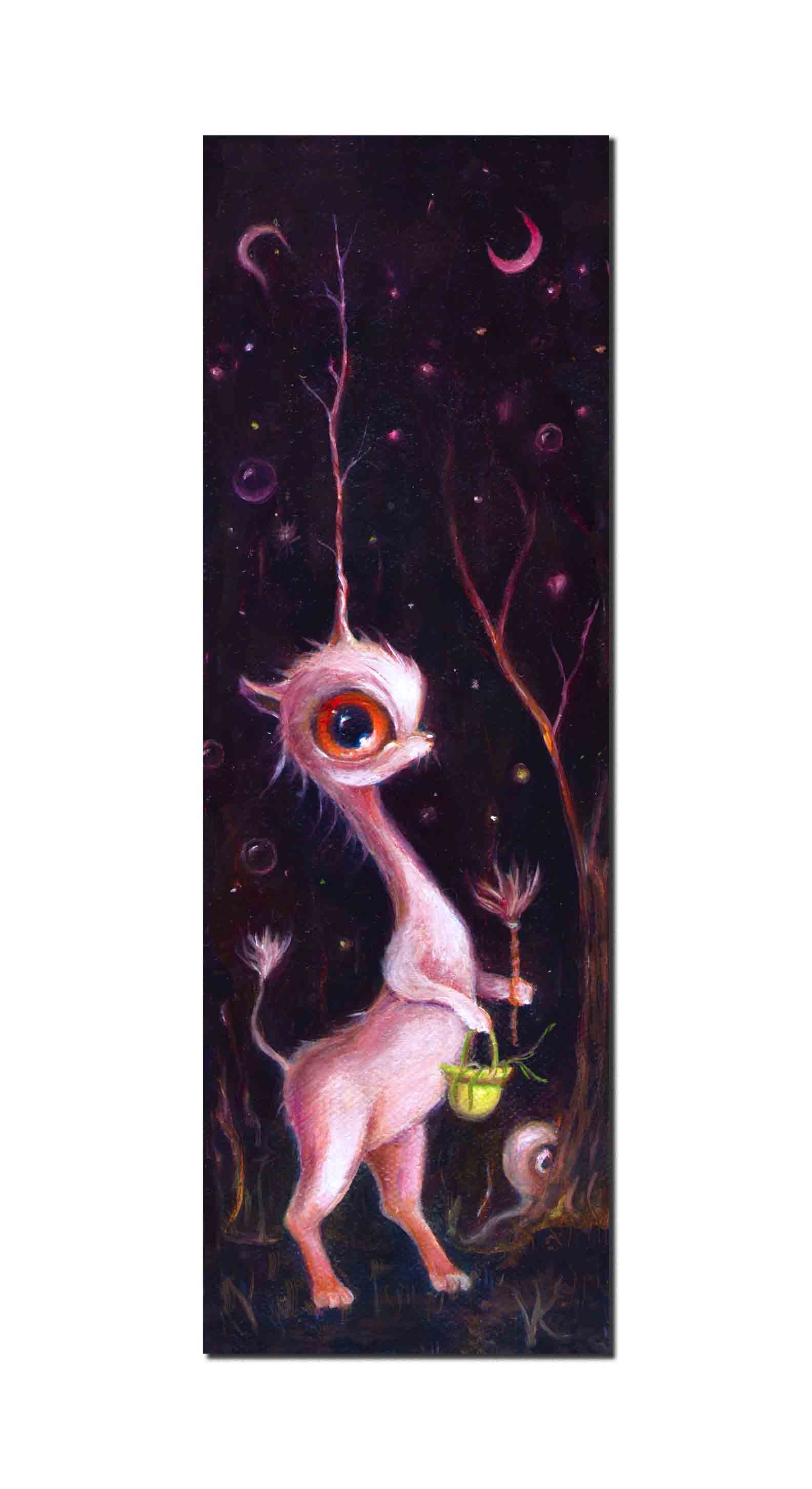 surreal big eye unicorn magical forest mysterious creature etsy denmark