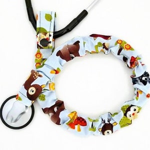 Stethoscope Cover, Student Nurse, Nursing Student, Stethoscope Sock, Stethoscope Covers, Woodland Animals, Bears, Owls, Birds, Grad Gift image 3