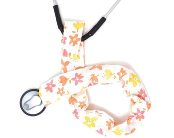 Stethoscope Cover for REMOVABLE Bell Stethoscopes, Stethoscope Cover, Nursing Student, Student Nurse, Nursing Grad Gift, Flannel, Floral,