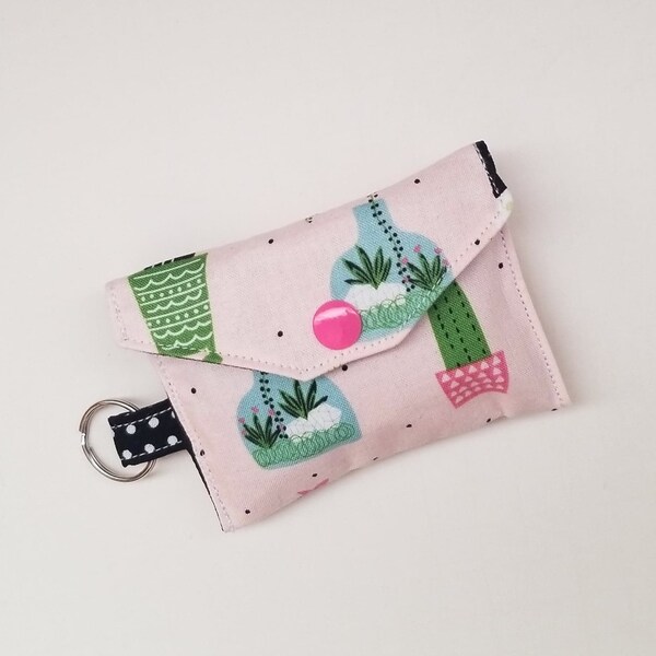 Credit Card Holder, Credit Card Pouch, Credit Card Keychain, Minimalist, ID Keychain, AirPods Charger Fabric Keychain, Mini Keychain Purse