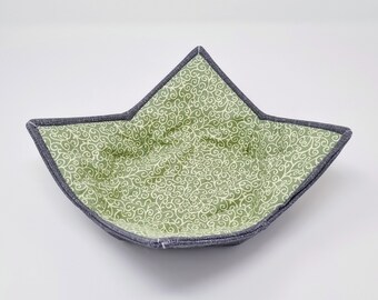 Reversible Microwave Bowl Cozy: 100% Cotton Hot Dish Holder