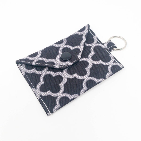 Credit Card Holder, Credit Card Pouch, Credit Card Keychain, Minimalist, ID Keychain, AirPods Charger Fabric Keychain, Mini Keychain Purse