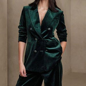 Women Customized Green 2Pc Suits Office Set Suit Women's Wedding Suit Pant Suit Woman Business Suit Women Vest Suit Classic Business Suits