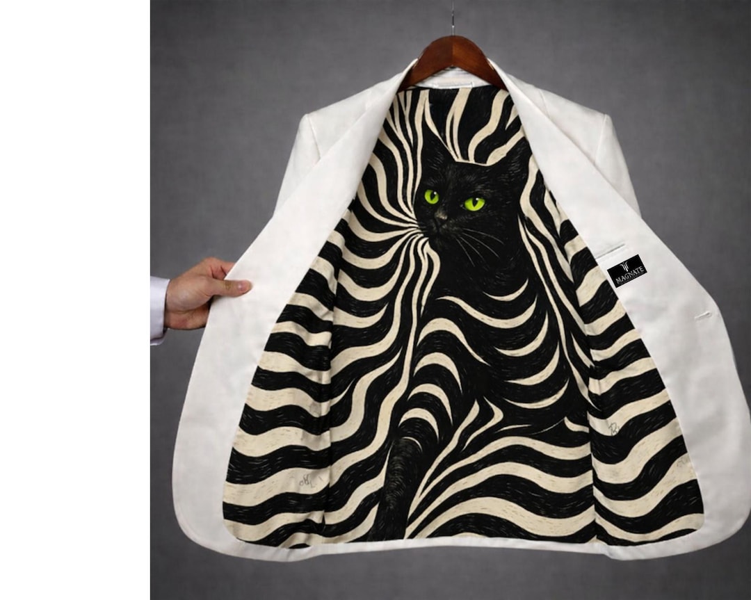 Custom Abstract Printed Jacket Lining Personalized Suit Liner Wedding ...