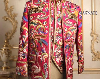Men’s 18th Century Rococo Embroidered 3 Piece Suit Carnival, Cosplay, Wedding & Theatrical Outfit
