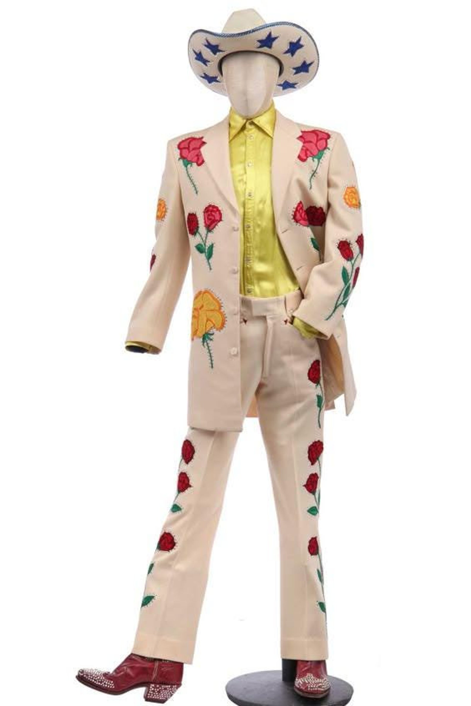 Men's Country 2 Piece Embroidered Wedding Suit Powder Blue Groom Outfit