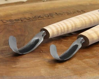 Spoon Carving Hook Knife Handforged