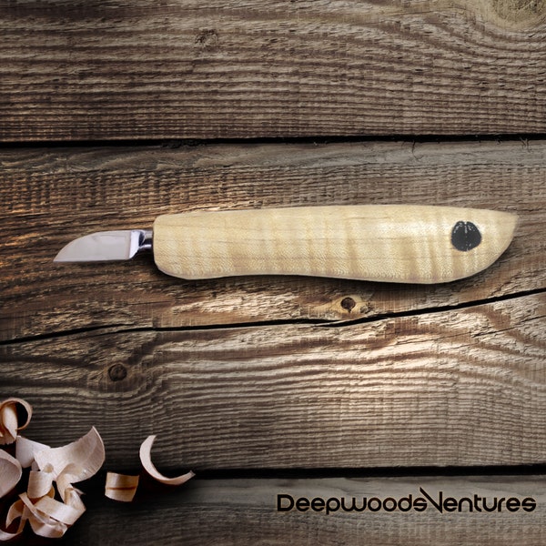 Detail/Straight Roughout Wood Carving Knife/Hand Forged