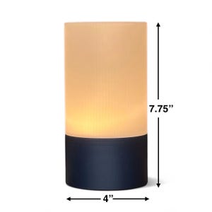 Minimalist Bedside Table Lamp: Eco-Friendly Warm White LED Light image 10