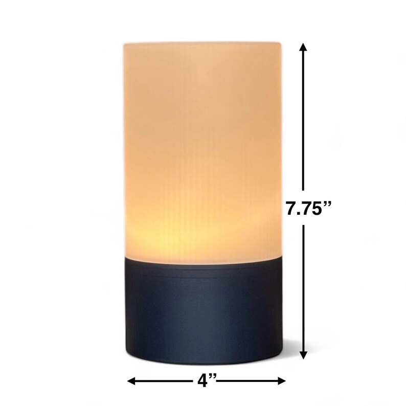 Minimalist Bedside Table Lamp: Eco-Friendly Warm White LED Light image 10