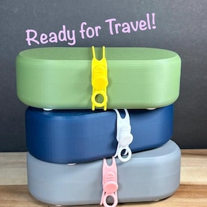 Plant-Based Plastic Solid Shampoo Holder: 2-Bar Travel Case
