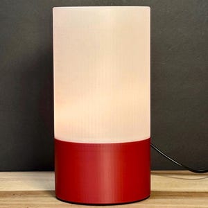 Minimalist Bedside Table Lamp: Eco-Friendly Warm White LED Light image 9