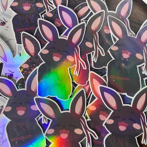 MDZS Bunny Wangxian Sticker - Wei Wuxian & Lan Wangji Fanart - Mo Dao Zu Shi Vinyl Sticker - The Untamed Danmei Merch - Xianxia Cute Sticker