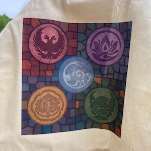 The Untamed Sect Logo Tote Bag – MDZS Canvas Bag | Gusu Lan, Yunmeng Jiang, Qinghe Nie | Mo Dao Zu Shi Gift for Fans