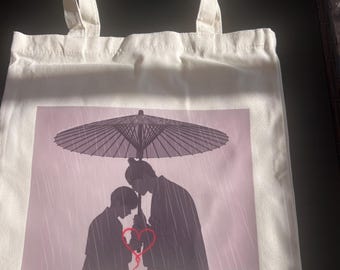 Op schilder van de nacht geïnspireerde draagtas • Yaoi BL Manhwa Silhouette Art