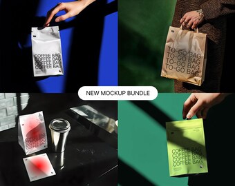 10 Mockups BUNDLE Cafe Life Aesthetic Mockup for Branding | High Resolution 4000 px PSD | Realistic Coffee Brand Mockups | Smart Layers