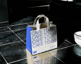 To-Go Bag Restaurant Mockup for Branding Design | High Resolution 4000 px PSD | Aesthetic Realistic Cafe High Quality Creatives | Layered