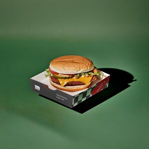 Fast Food Burger and Fries Packaging mockup in a realistic scene with editable PSD layers, perfect for branding design