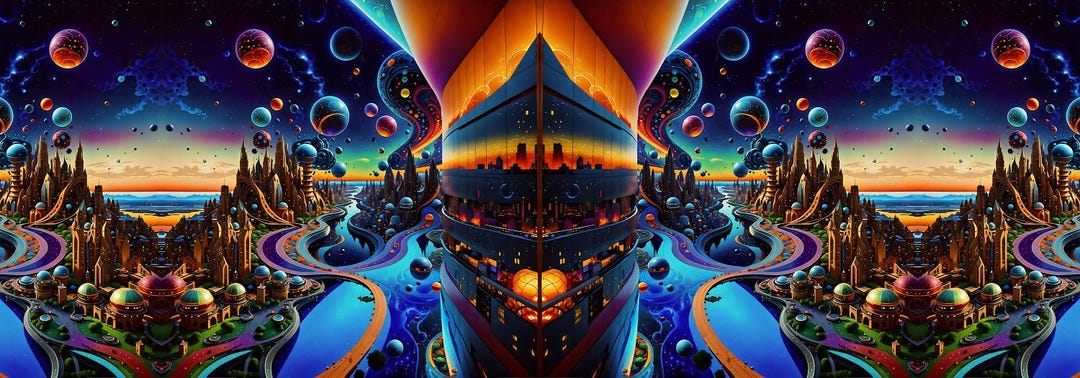 Paash Rave Turtle City Pashmina | Trippy Psychedelic Colorful Rave Festival Pash ...