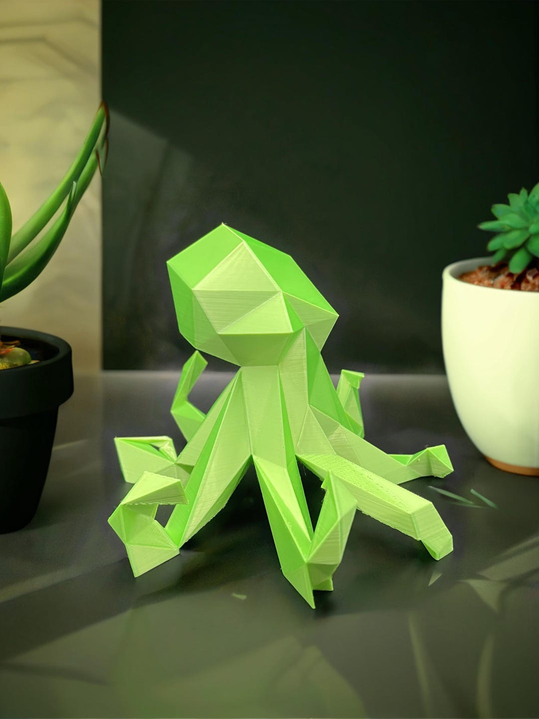 Geometric Octopus Sculpture – 3D Printed Marine Decoration - Etsy