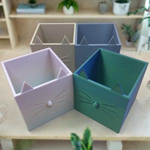 Caixa de armazenamento de madeira para gatos – decoração fofa e prática