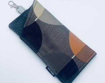 Padded Fabric Glasses Case: Velvet Lined Sunglasses Pouch with Clasp