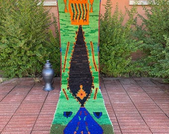 Custom Bohemian Moroccan Berber Runner Rug Handmade Multicolor Wool Vintage Hallway Entryway Carpet Atlas Authentic Sizes