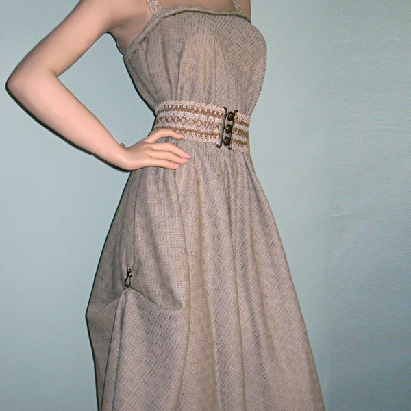 Linen blend summer dress
