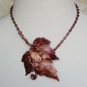 BIRCH TWIG NECKLACE, Mothers Day Gift, Copper chocker, metal necklace, leaf jewelry, unique custom jewelry