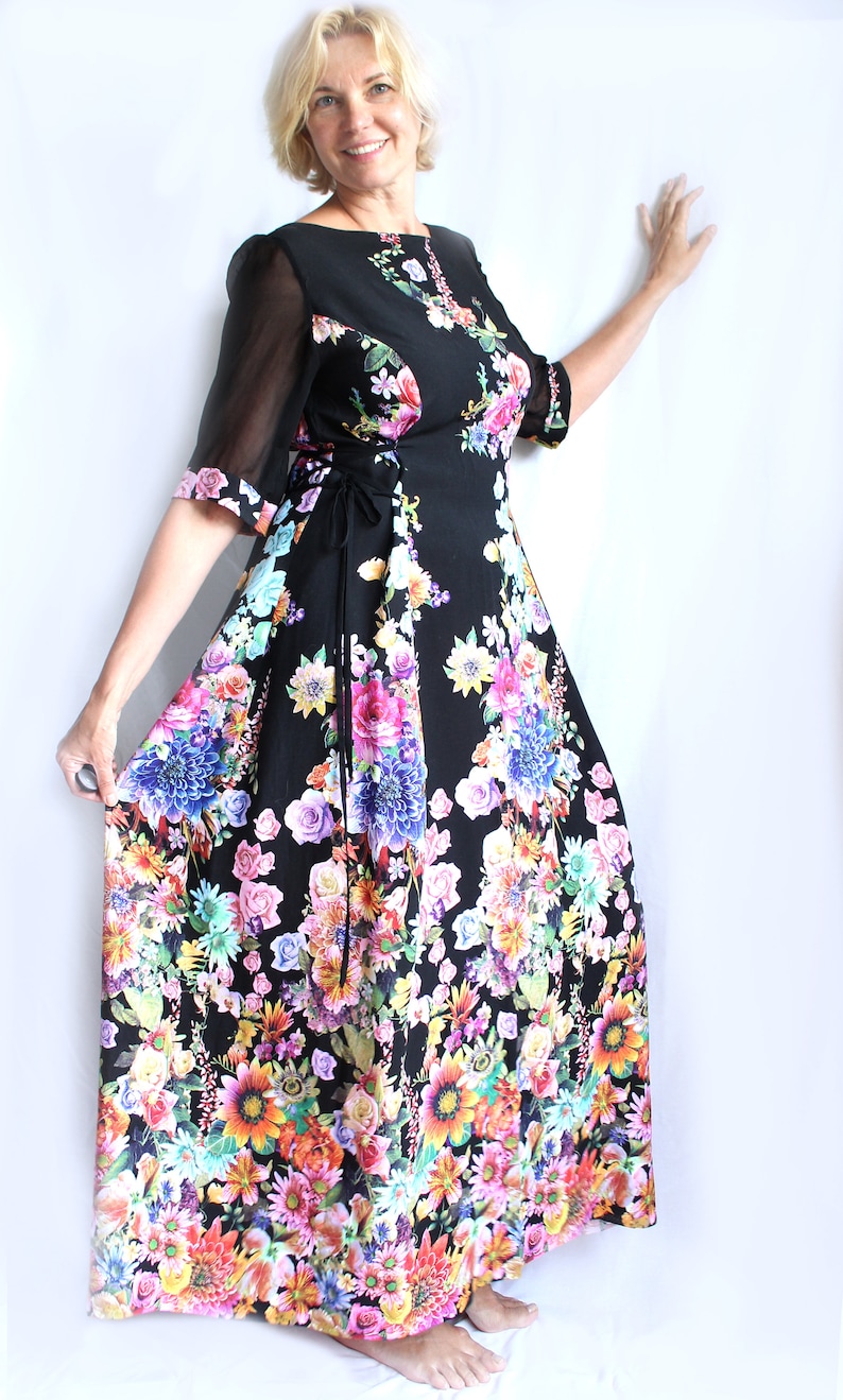 long rayon gown
