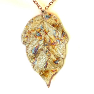 Copper plated Real grape leaf, metal necklace, electroformed leaf, leaf jewelry, electroforming, unique custom jewerly