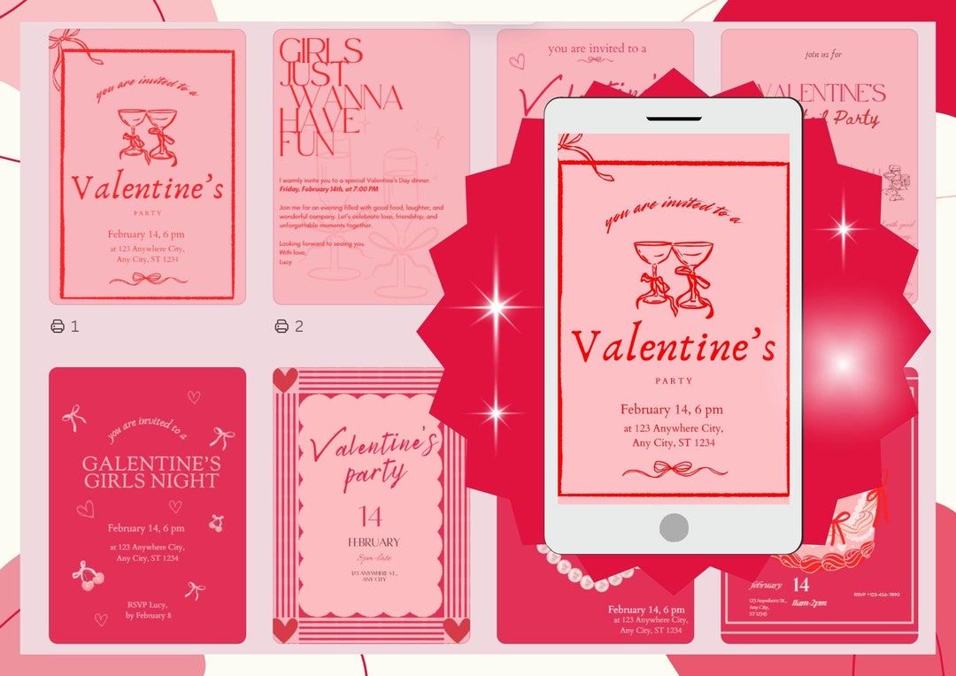 8 Valentine's Day Invitation Templates Etsy 8 Valentine's Day Invitation Templates Etsy